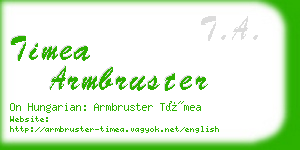 timea armbruster business card